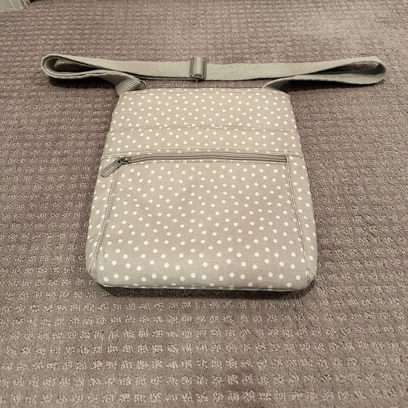 thirty-one Handbags - Thirty-one Crossbody purse neutral with white polka dots. Like new, never used